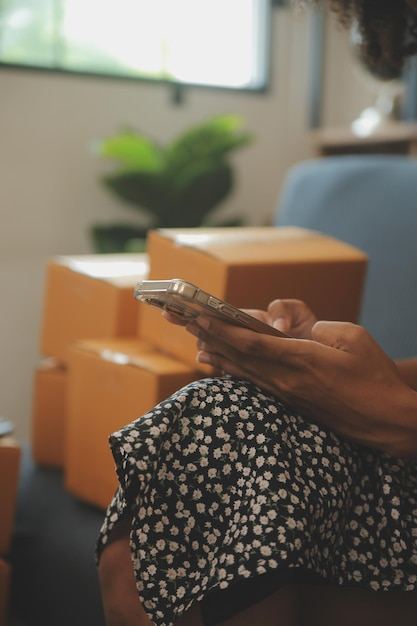 Merchant using the Dukago app