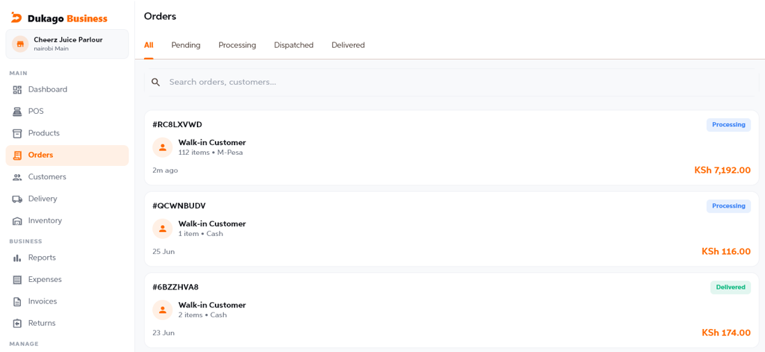 Dukago Business order management